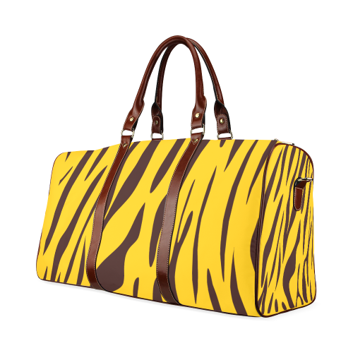 Zebra yellow Waterproof Travel Bag/Small (Model 1639)