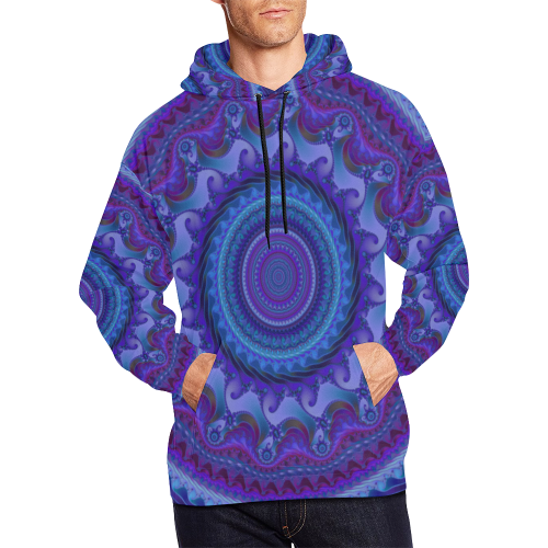 MANDALA PASSION OF LOVE All Over Print Hoodie for Men/Large Size (USA Size) (Model H13)