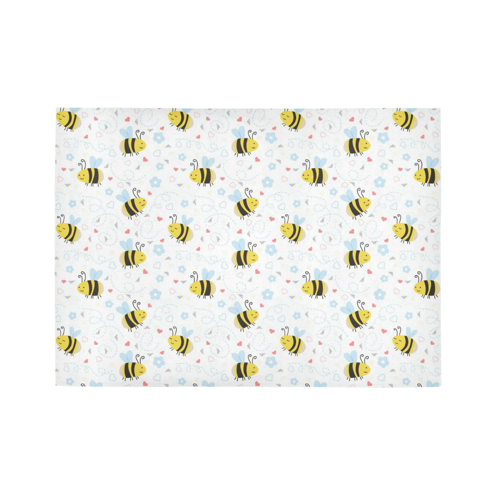Cute Bee Pattern Area Rug7'x5'