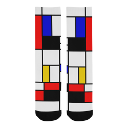 Bauhouse Composition Mondrian Style Trouser Socks (For Men)