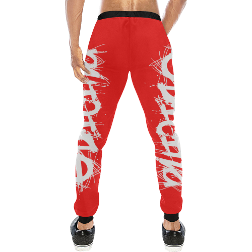 anti gods suicide CUT  logo WHITE redd joggers Men's All Over Print Sweatpants (Model L11)