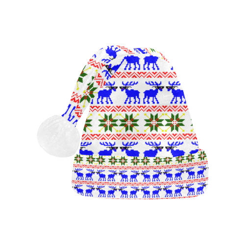 Christmas Ugly Sweater 'Deal With It' White Santa Hat