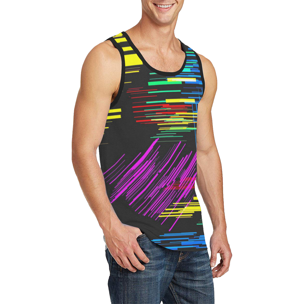 New Pattern factory 2A by JamColors Men's All Over Print Tank Top (Model T57)