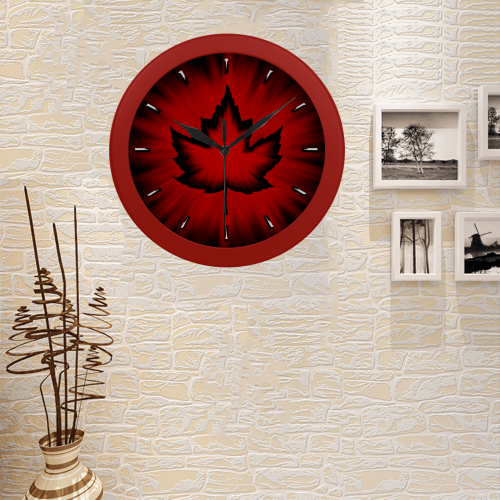 Canada Maple Leaf Clock Cool Circular Plastic Wall clock