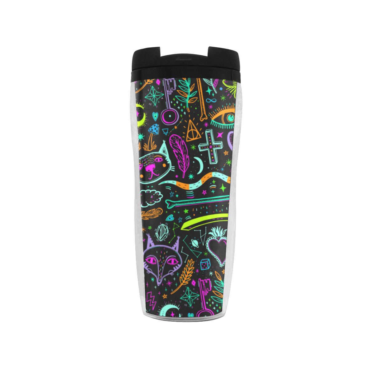Funny Nature Of Life Sketchnotes Pattern 3 Reusable Coffee Cup (11.8oz)
