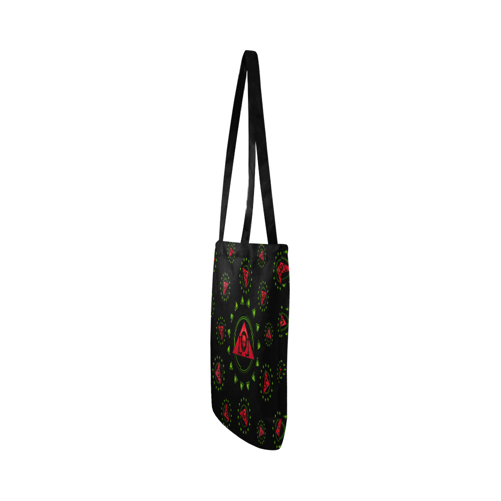 The Lowest of Low Triangle Skull Roses Reusable Shopping Bag Model 1660 (Two sides)