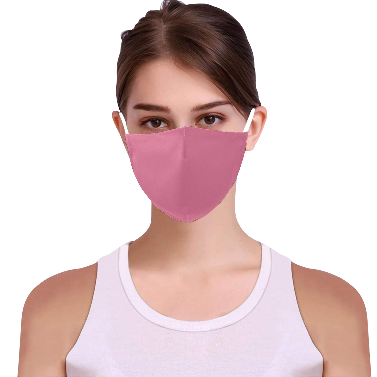 color pale violet red 3D Mouth Mask with Drawstring (30 Filters Included) (Model M04) (Non-medical Products)