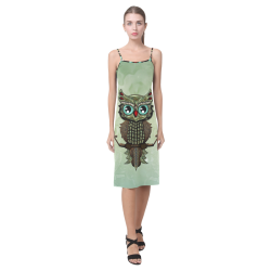 Wonderful owl, diamonds Alcestis Slip Dress (Model D05)