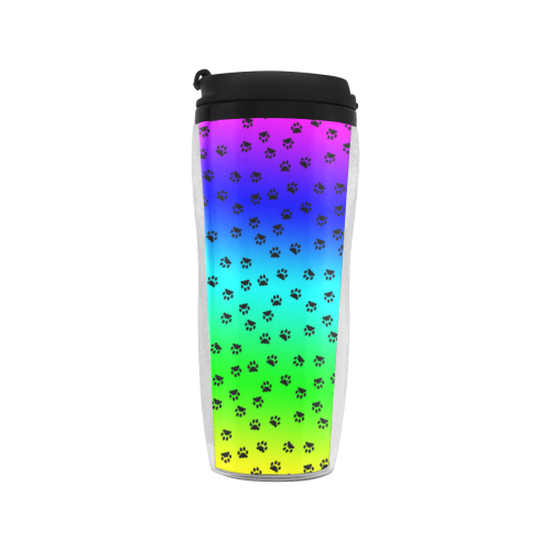 rainbow with black paws Reusable Coffee Cup (11.8oz)
