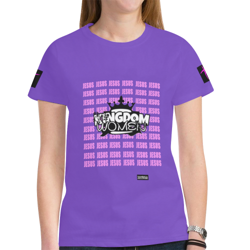 Purple New All Over Print T-shirt for Women (Model T45)