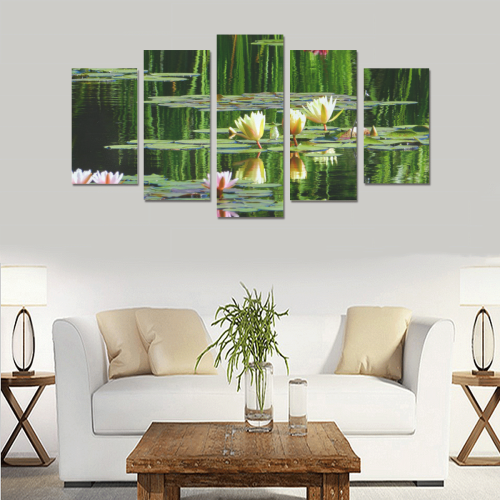 waterlilies on pond Canvas Print Sets A (No Frame)