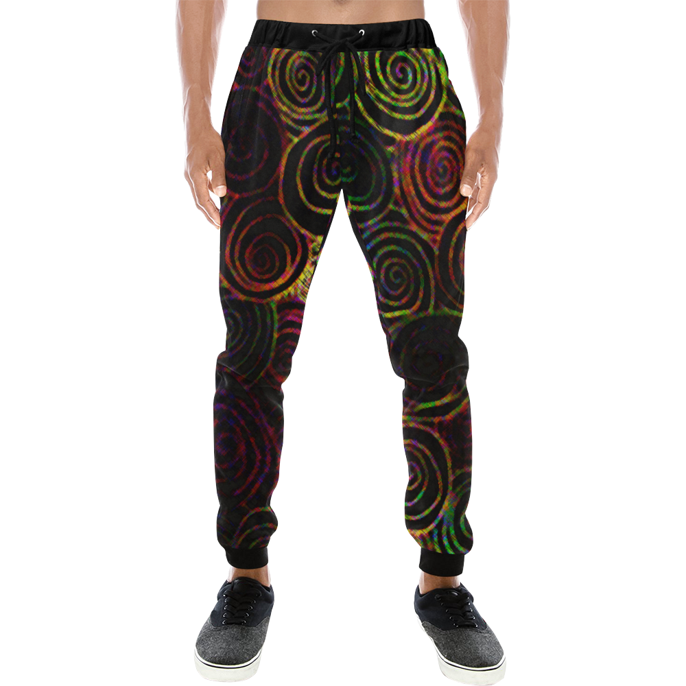 Velvety Swirls Men's All Over Print Sweatpants/Large Size (Model L11)