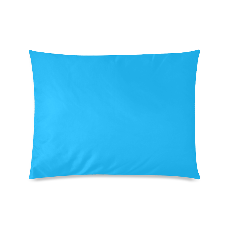Neon Sky Blue Custom Zippered Pillow Case 20"x26"(Twin Sides)