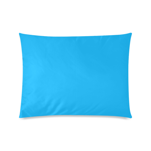 Neon Sky Blue Custom Zippered Pillow Case 20"x26"(Twin Sides)