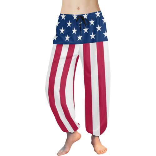 American Flag Bohemian Pants Women's All Over Print Harem Pants (Model L18)