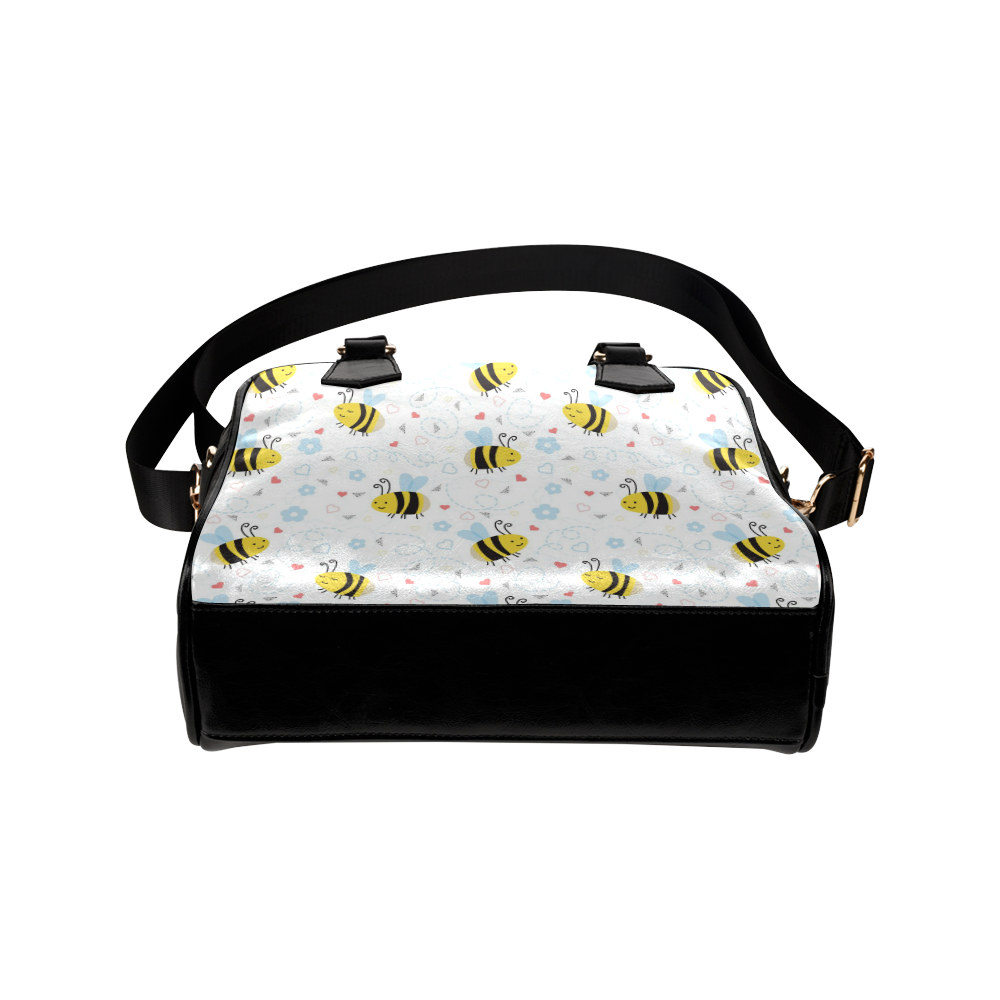 Cute Bee Pattern Shoulder Handbag (Model 1634)