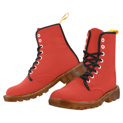 Cherry Tomato Red and Black Martin Boots For Women Model 1203H