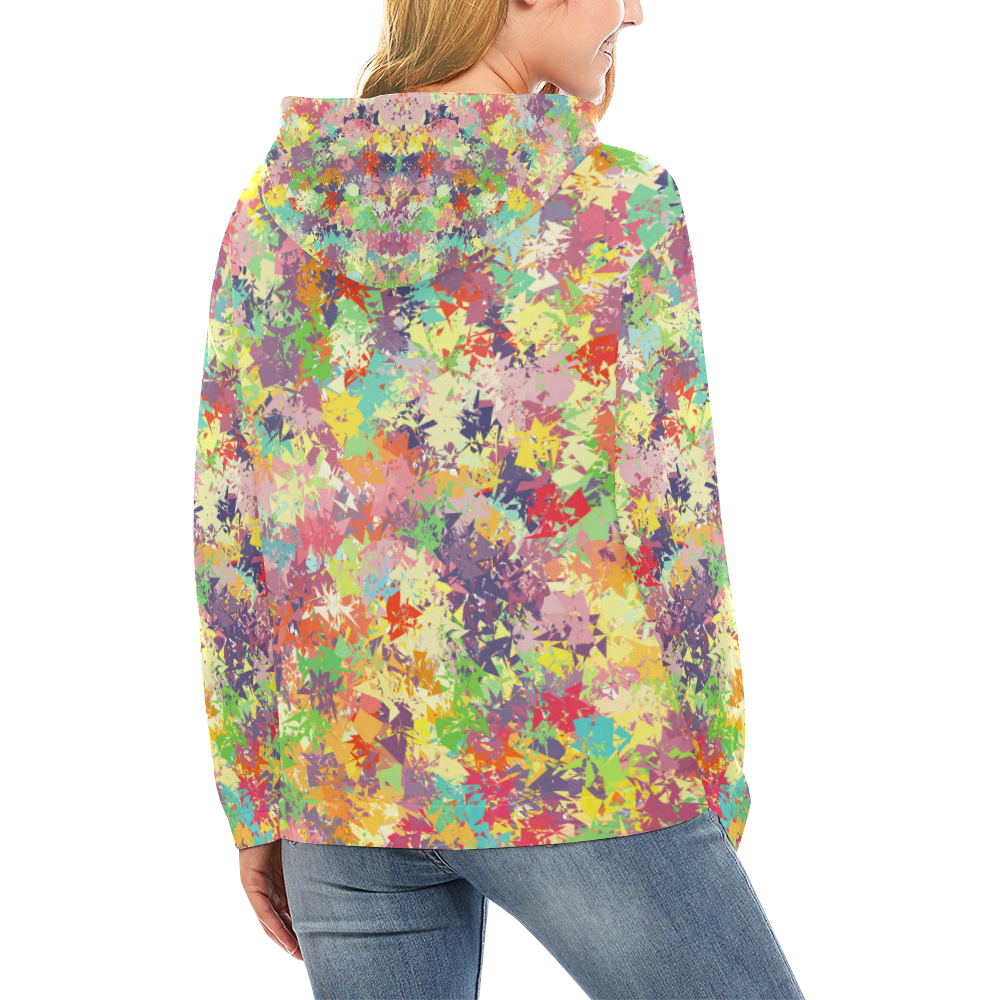 colorful pattern All Over Print Hoodie for Women (USA Size) (Model H13)