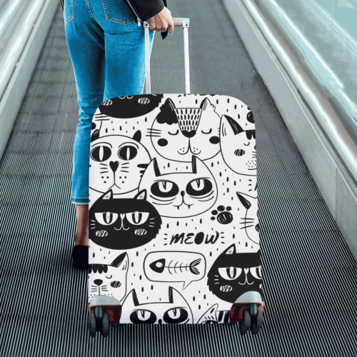 cat faces Luggage Cover/Large 26"-28"