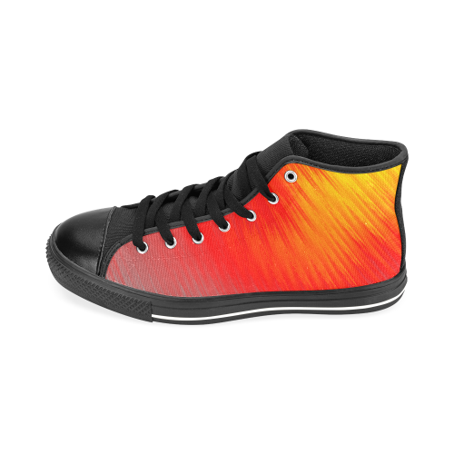 Hilbert Grid Fiery Men’s Classic High Top Canvas Shoes /Large Size (Model 017)