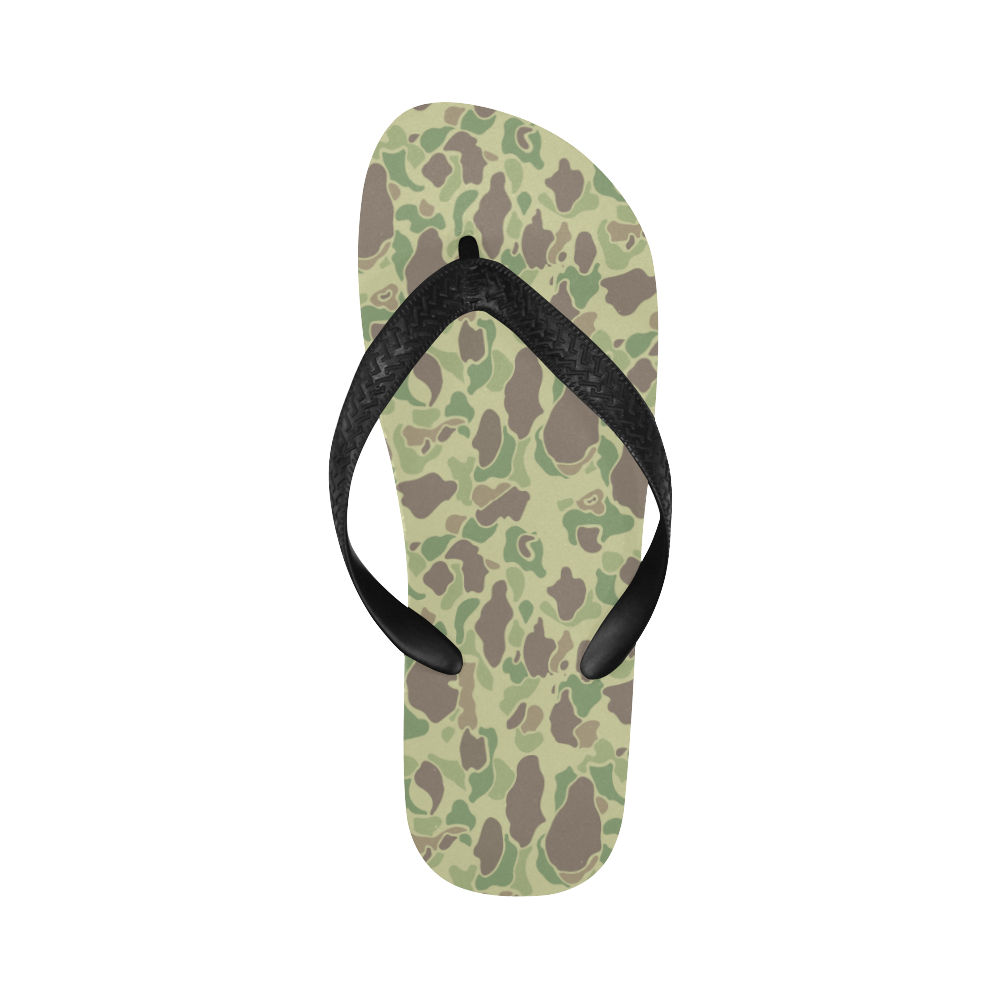 US duck hunter summer camouflage Flip Flops for Men/Women (Model 040)