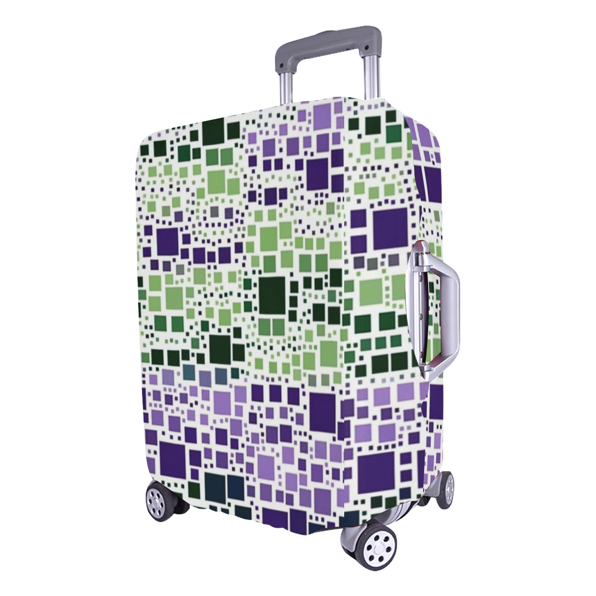 block on block purple Luggage Cover/Large 26"-28"