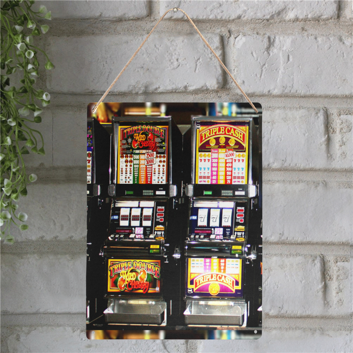 Lucky Slot Machines - Dream Machines Metal Tin Sign 12"x16"