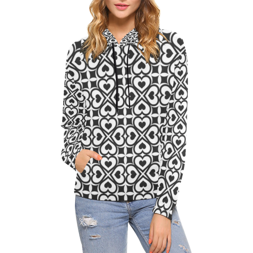 30sw All Over Print Hoodie for Women (USA Size) (Model H13)