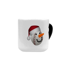 Santa Hat Baseball Cute Face Christmas Heart-shaped Morphing Mug