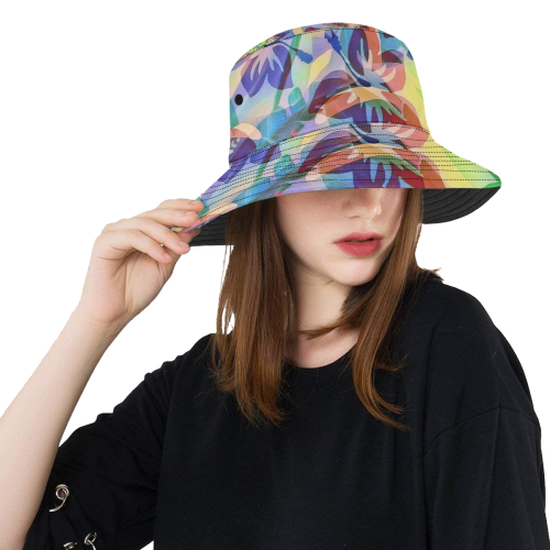 trendy floral mix 818A by JamColors All Over Print Bucket Hat
