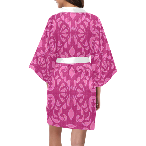 Nautical Pink Jewel Kimono Robe