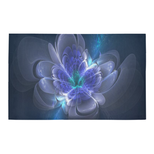 3D Blue Flower V2 Bath Rug 20''x 32''