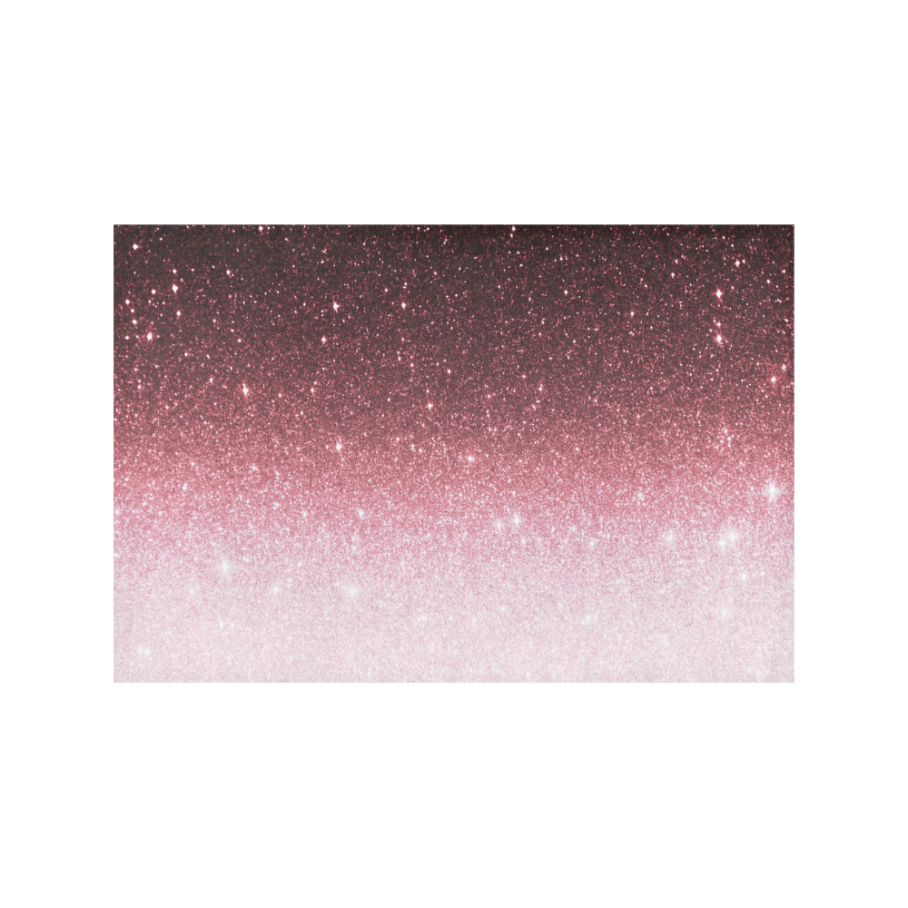 rose gold Glitter gradient Placemat 12’’ x 18’’ (Four Pieces)