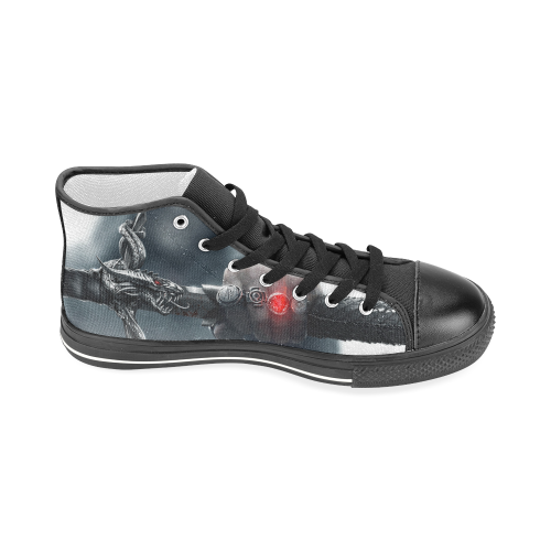Dragons Ring Shoes, Video Game Dragon Rings Men’s Classic High Top Canvas Shoes (Model 017)