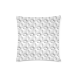 White ellipses embossed abstract Custom Zippered Pillow Case 16"x16"(Twin Sides)