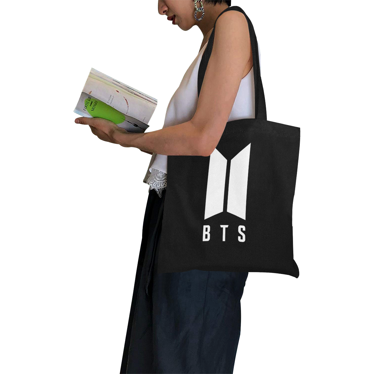 BTS All Over Print Canvas Tote Bag/Small (Model 1697)