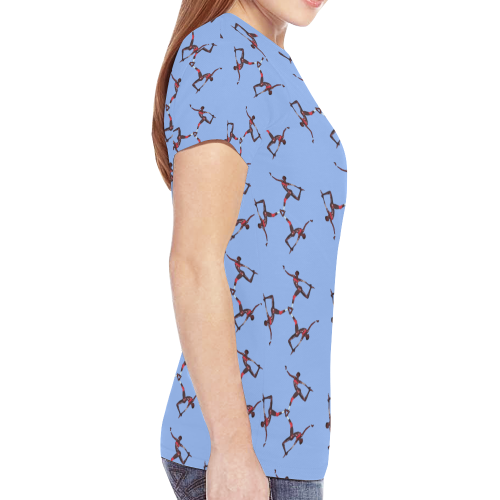 grace2 blu New All Over Print T-shirt for Women (Model T45)
