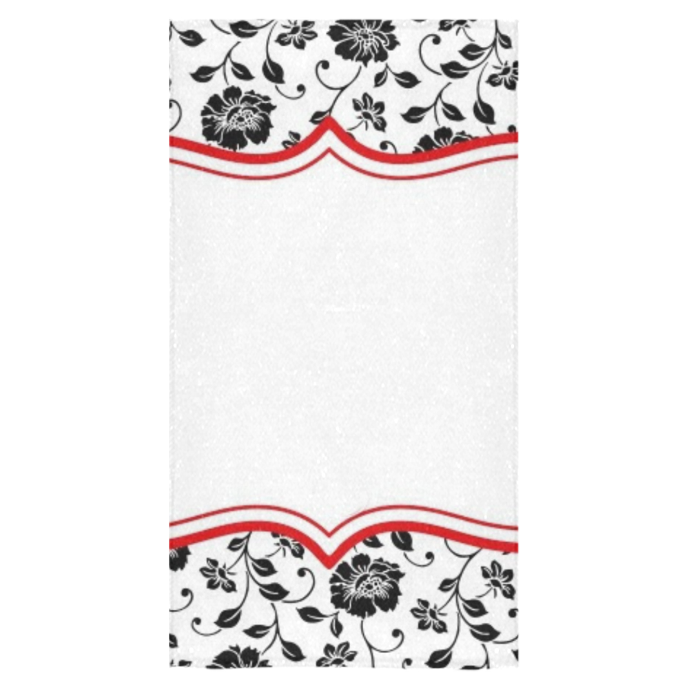 tiny red and black trim print bath towel 30 x 56 Bath Towel 30"x56"