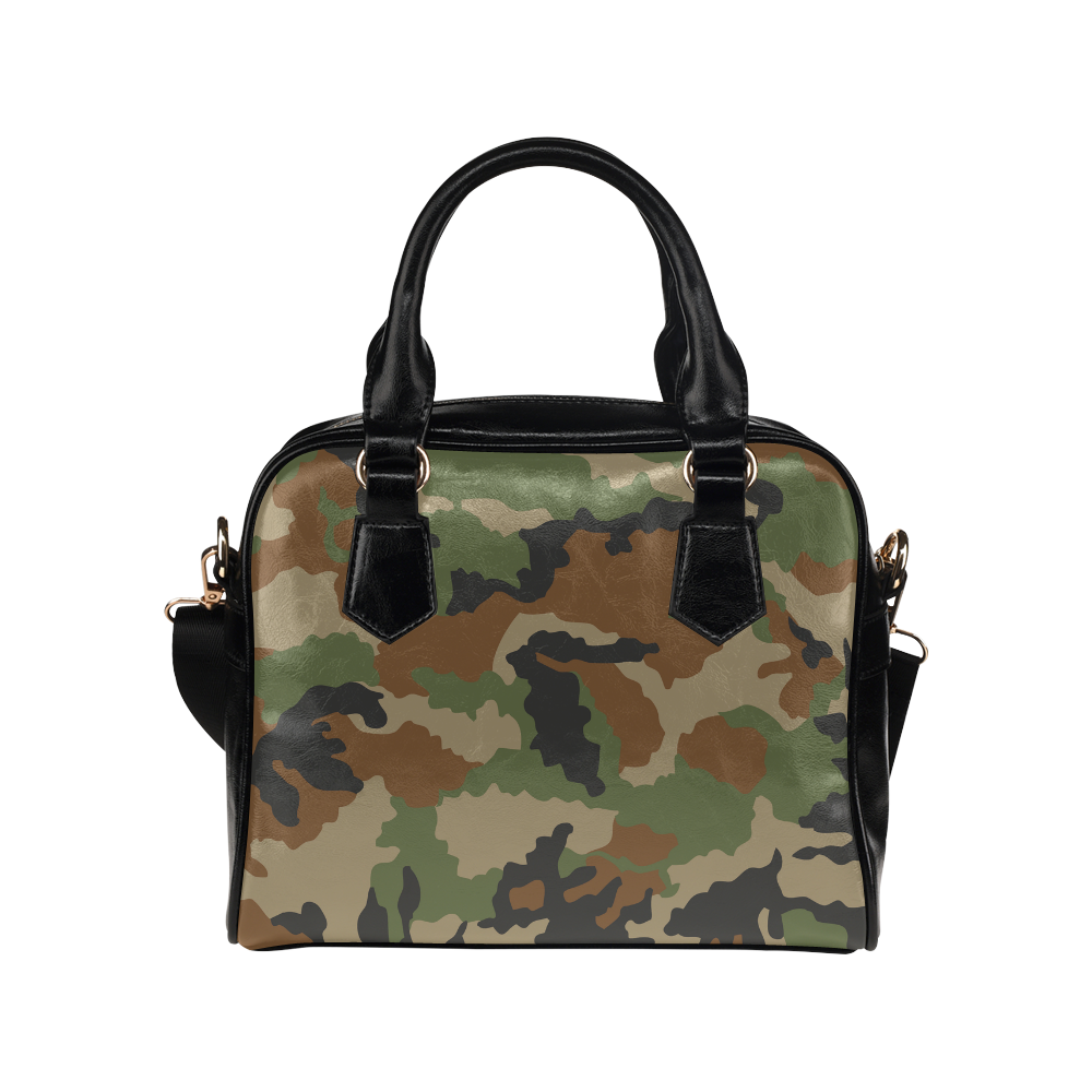 Woodland Camouflage Shoulder Handbag (Model 1634)