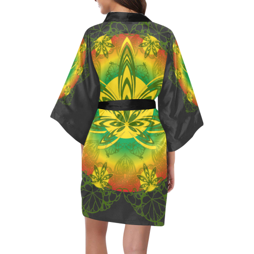 rasta nouveau black Kimono Robe