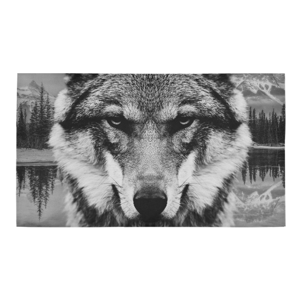 Wolf Animal Nature Bath Rug 16''x 28''