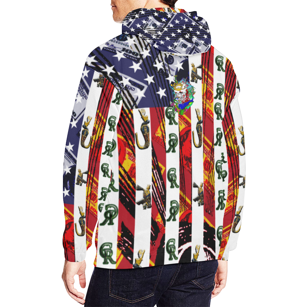Amexius Debt Hoodie All Over Print Hoodie for Men/Large Size (USA Size) (Model H13)