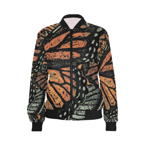 Monarch Collage All Over Print Bomber Jacket for Women (Model H36)