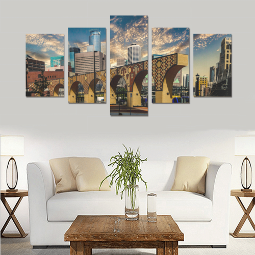 Downtown Minneapolis Canvas Print Sets C (No Frame)