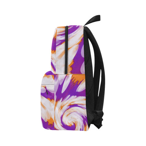 Purple Orange Tie Dye Swirl Abstract Unisex Classic Backpack (Model 1673)