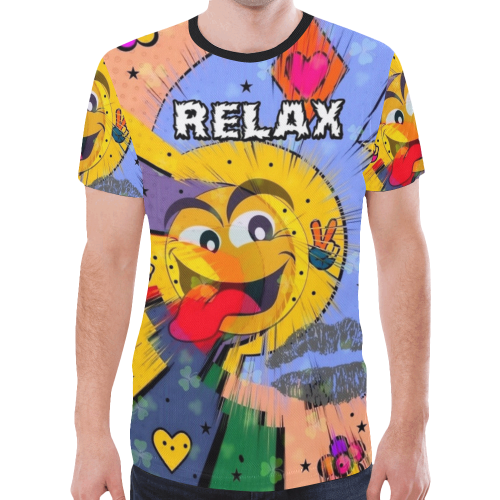 Relax Popart by Nico Bielow New All Over Print T-shirt for Men (Model T45)