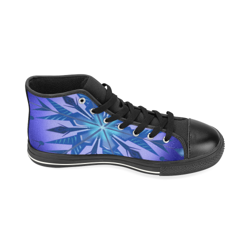SNOW FLAKE High Top Canvas Shoes for Kid (Model 017)