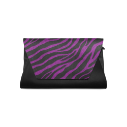 Ripped SpaceTime Stripes - Purple Clutch Bag (Model 1630)
