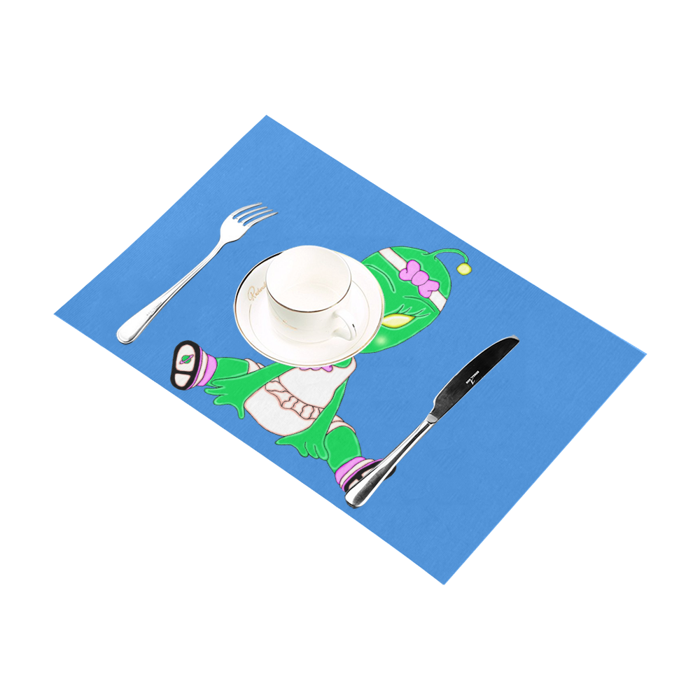 Alien Baby Girl Blue Placemat 12''x18''