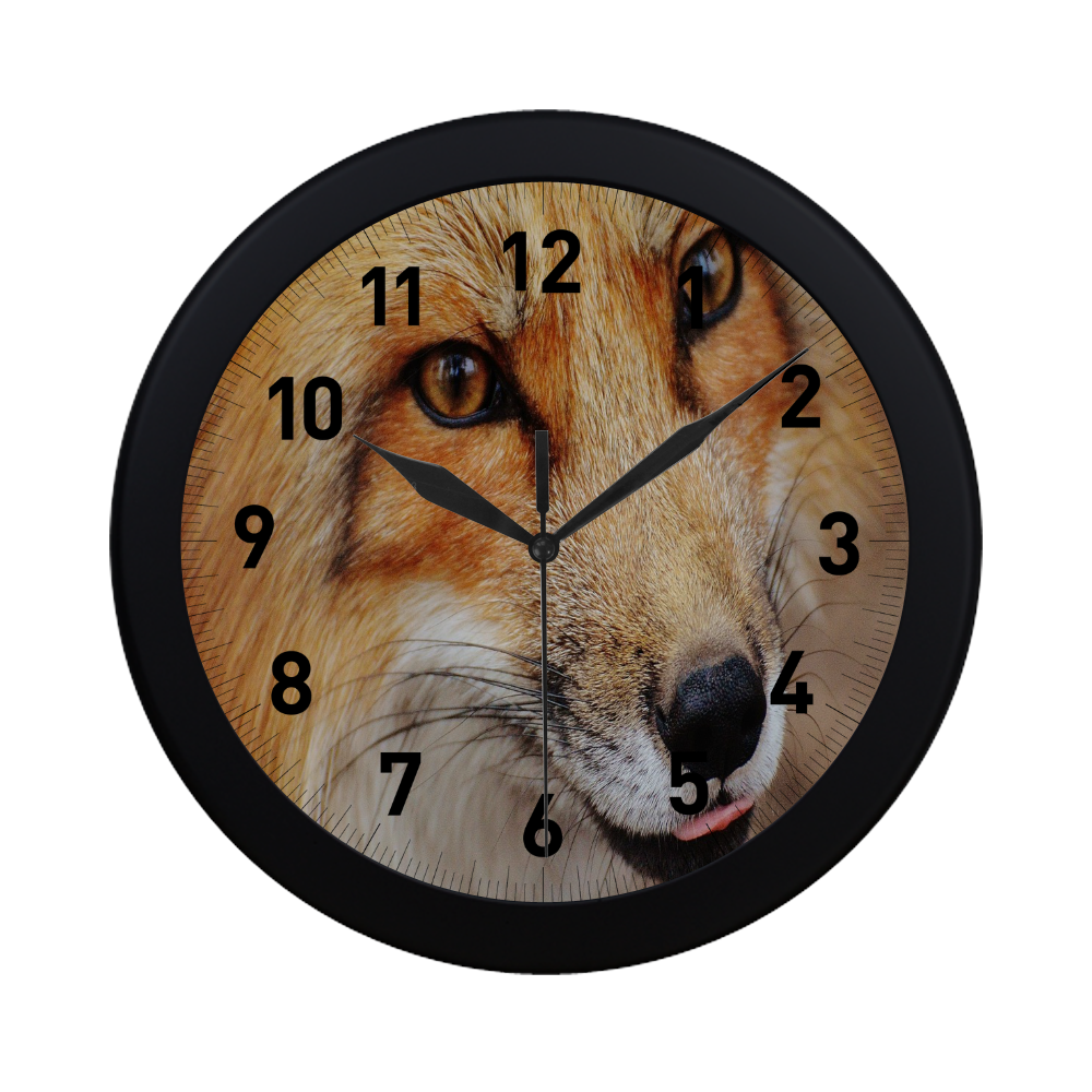 Silly Fox Circular Plastic Wall clock